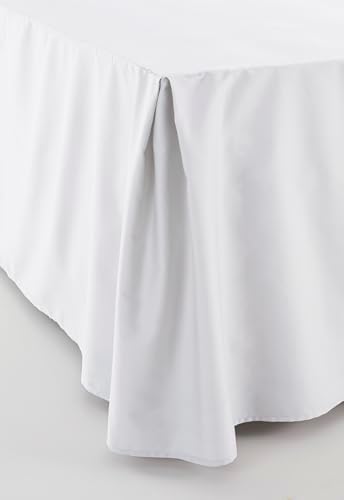 Jotex Zack Satin Volant Bettrock: Hochwertige Bio-Baumwolle, Weiß, 90x200 cm, ideal fürComfort und Schlafqualität