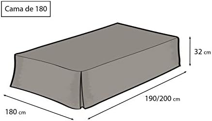 ATENEA Betthusse Laken, englisches Volant, 180x200 cm, für Tiefe Matratzen bis 32 cm - Ideal für das EasyCosy Bett, Hell